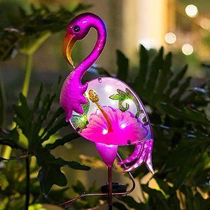 New Outdoor Flamingo Solar Pathway Lights